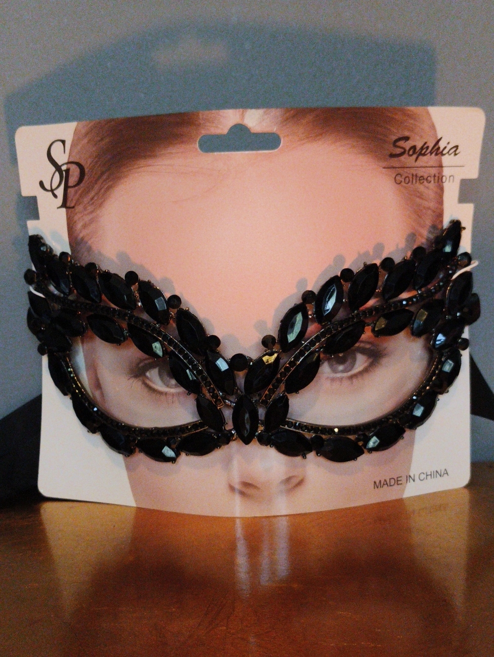 Black Jeweled Masquerade Eye Mask Halloween